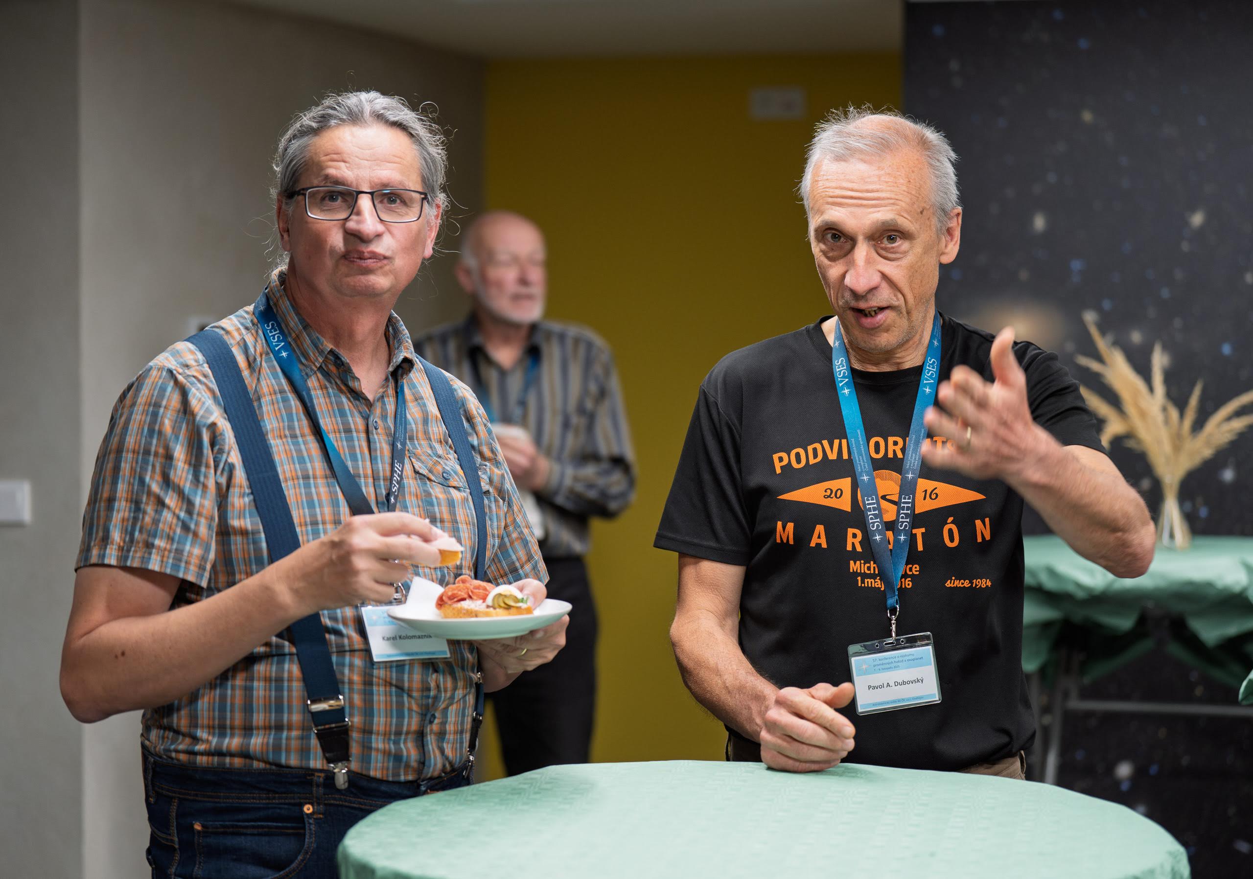 Karel Kolomaznik a Pavol A. Dubovský na konferencii ČAS, 2024. Karel Kolomazník a Pavol A. Dubovský na konferencii ČAS, 2024